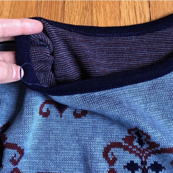 Vintage blue sweater XS woman or L Child - Picture 5 of 6